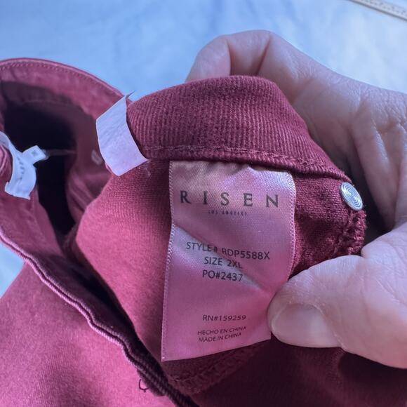 NWT Risen Jeans Straight Leg Blue Size 2XL High Rise “sweet Child Of Wine” - Picture 7 of 8